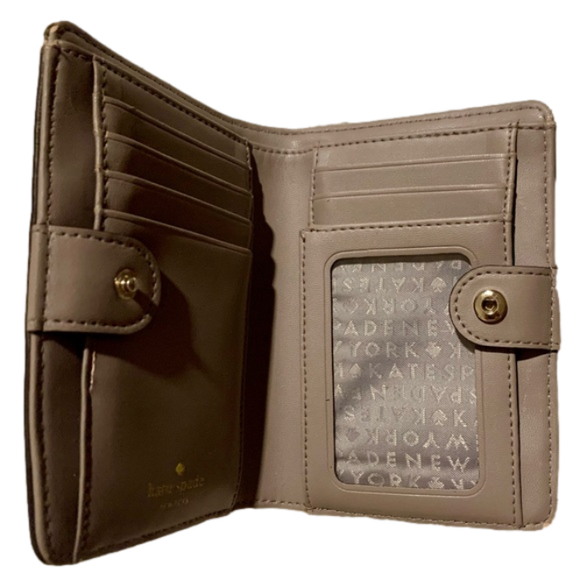 Kate Spade New York Wellesley Cara Wallet Leather Beige Small Wallet - Picture 11 of 16